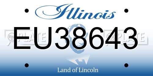 EU38643 Illinois License Plate