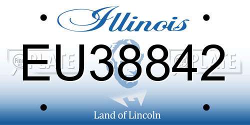 EU38842 Illinois License Plate