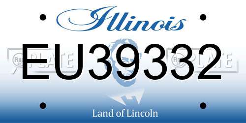 EU39332 Illinois License Plate