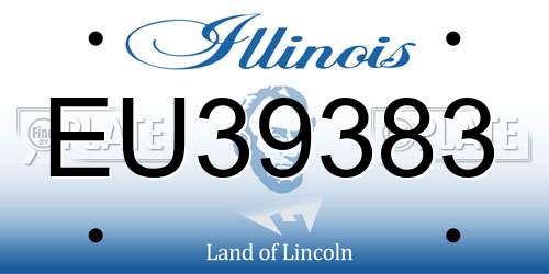 EU39383 Illinois License Plate