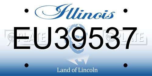 EU39537 Illinois License Plate