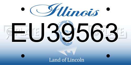 EU39563 Illinois License Plate