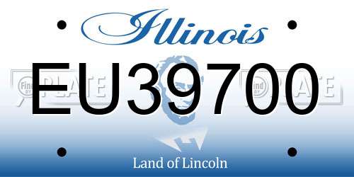 EU39700 Illinois License Plate