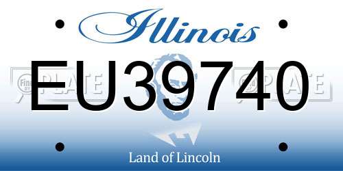 EU39740 Illinois License Plate