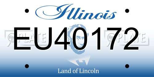 EU40172 Illinois License Plate
