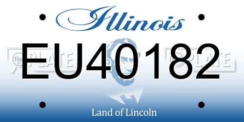EU40182 Illinois License Plate