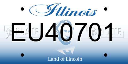 EU40701 Illinois License Plate