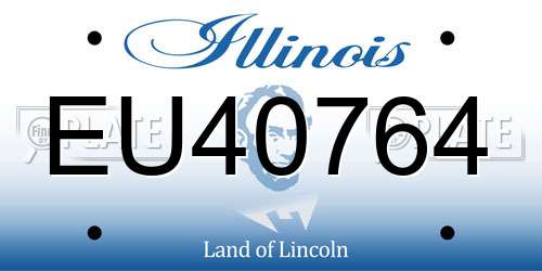 EU40764 Illinois License Plate
