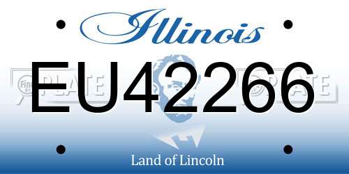 EU42266 Illinois License Plate