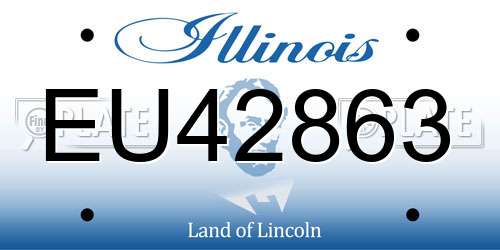 EU42863 Illinois License Plate