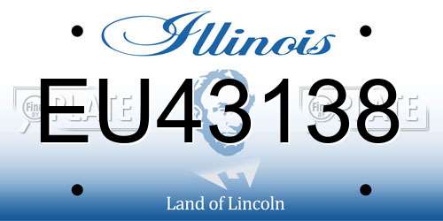 EU43138 Illinois License Plate