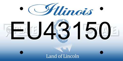 EU43150 Illinois License Plate