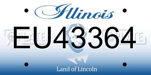EU43364 Illinois License Plate