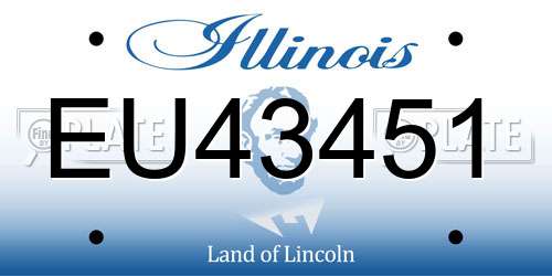 EU43451 Illinois License Plate