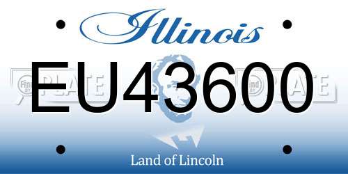 EU43600 Illinois License Plate