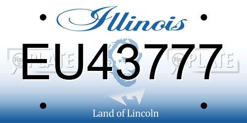 EU43777 Illinois License Plate