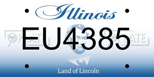 EU4385 Illinois License Plate