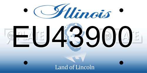 EU43900 Illinois License Plate