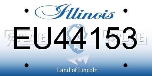 EU44153 Illinois License Plate