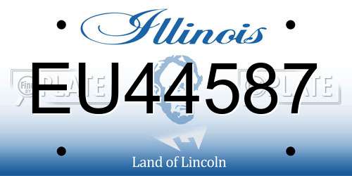 EU44587 Illinois License Plate