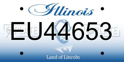 EU44653 Illinois License Plate