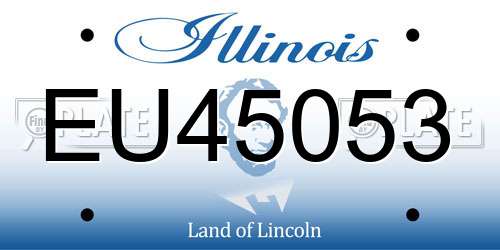 EU45053 Illinois License Plate