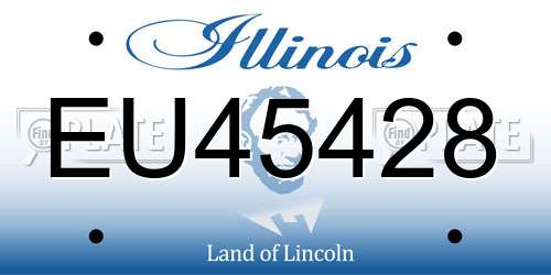 EU45428 Illinois License Plate