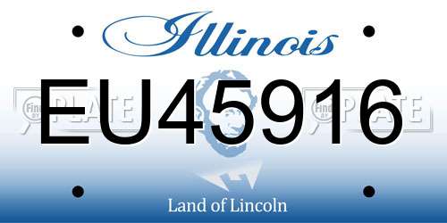 EU45916 Illinois License Plate