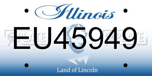 EU45949 Illinois License Plate