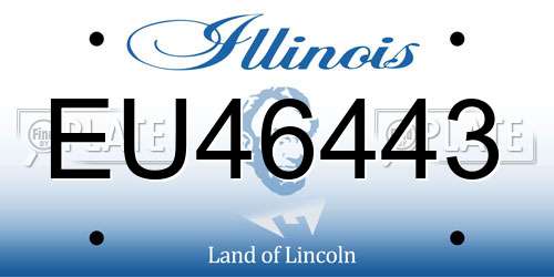 EU46443 Illinois License Plate