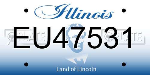 EU47531 Illinois License Plate