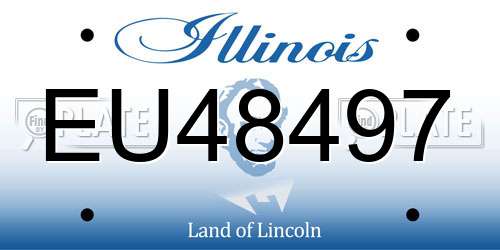 EU48497 Illinois License Plate