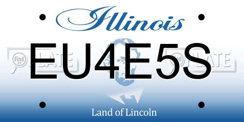 EU4E5S Illinois License Plate