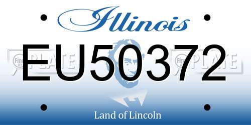 EU50372 Illinois License Plate