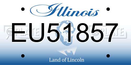 EU51857 Illinois License Plate