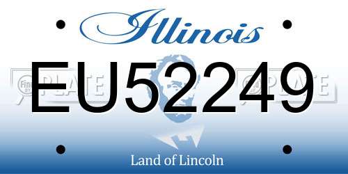EU52249 Illinois License Plate