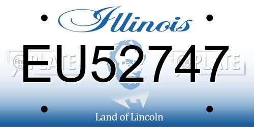 EU52747 Illinois License Plate