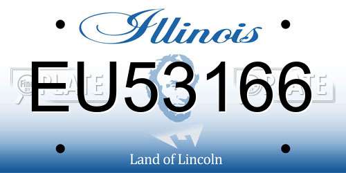 EU53166 Illinois License Plate