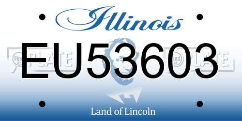 EU53603 Illinois License Plate
