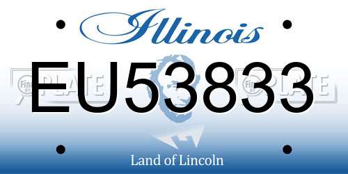 EU53833 Illinois License Plate