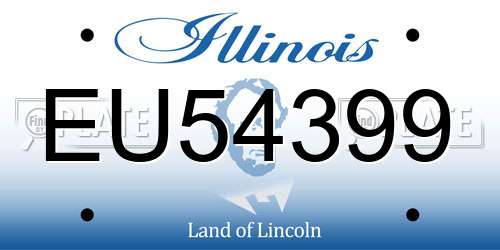 EU54399 Illinois License Plate