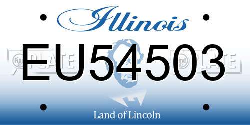 EU54503 Illinois License Plate