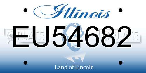 EU54682 Illinois License Plate