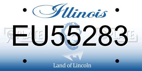 EU55283 Illinois License Plate