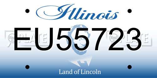 EU55723 Illinois License Plate