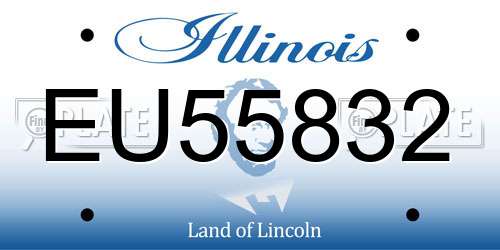 EU55832 Illinois License Plate