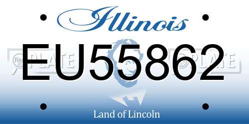 EU55862 Illinois License Plate