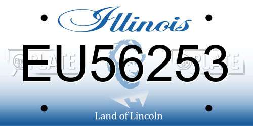 EU56253 Illinois License Plate