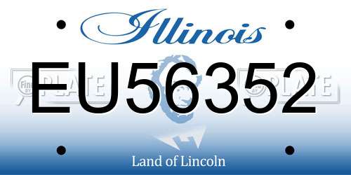 EU56352 Illinois License Plate