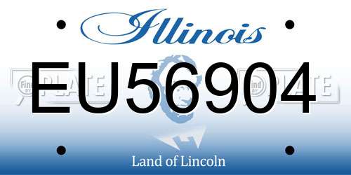 EU56904 Illinois License Plate